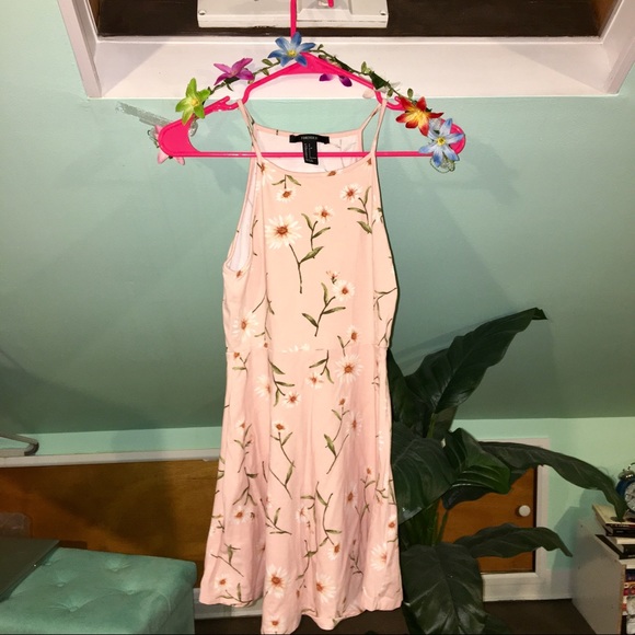 Forever 21 Dresses & Skirts - ✨ Light Baby Pink Daisy Floral Skater Dress